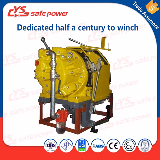 エアシリンダーブレーキとハンドブレーキ付き5トンエアウインチ